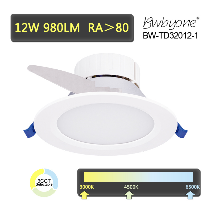 12W 980LM BW-TD32012 series LED Recessed Mounted Downlight