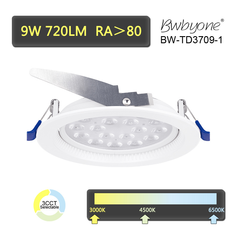 9W 720LM BW-TD3709 series LED Recessed Mounted Adjustable Downlight