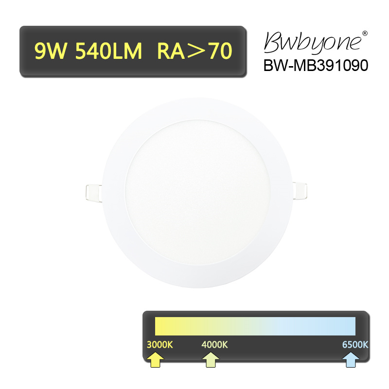 9W 540LM BW-MB391090 LED Recessed Mounted Panel Light