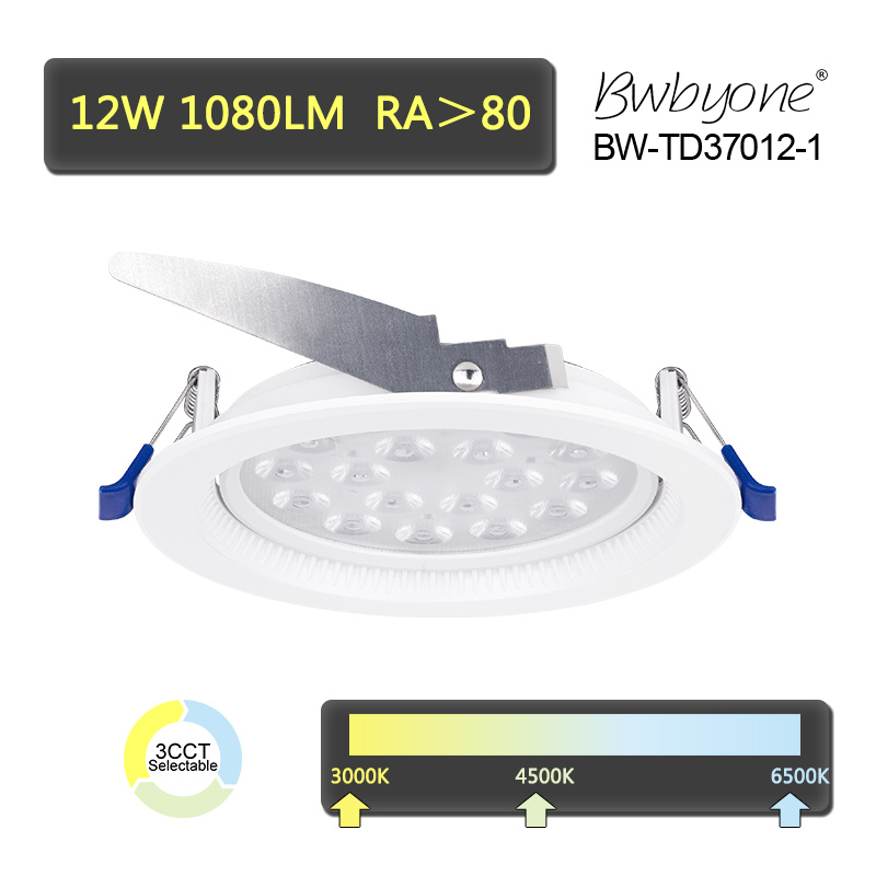 9W 1080LM BW-TD37012 series LED Recessed Mounted Adjustable Downlight