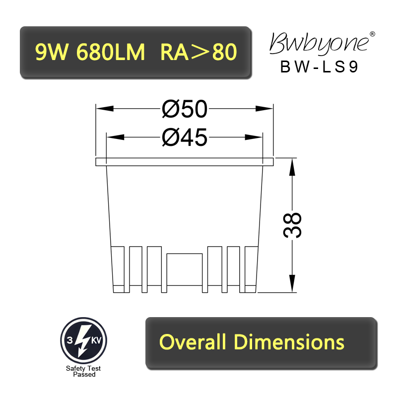 BW-LS9 Line drawing